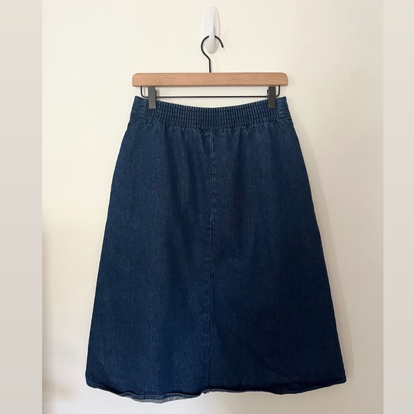 Vintage Denim Midi Skirt - M - Picture 2 of 7